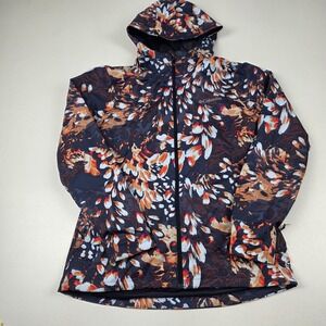 Columbia Jacket Womens Small Multi Color Omni-Tech Hooded Rain Shell Waterproof